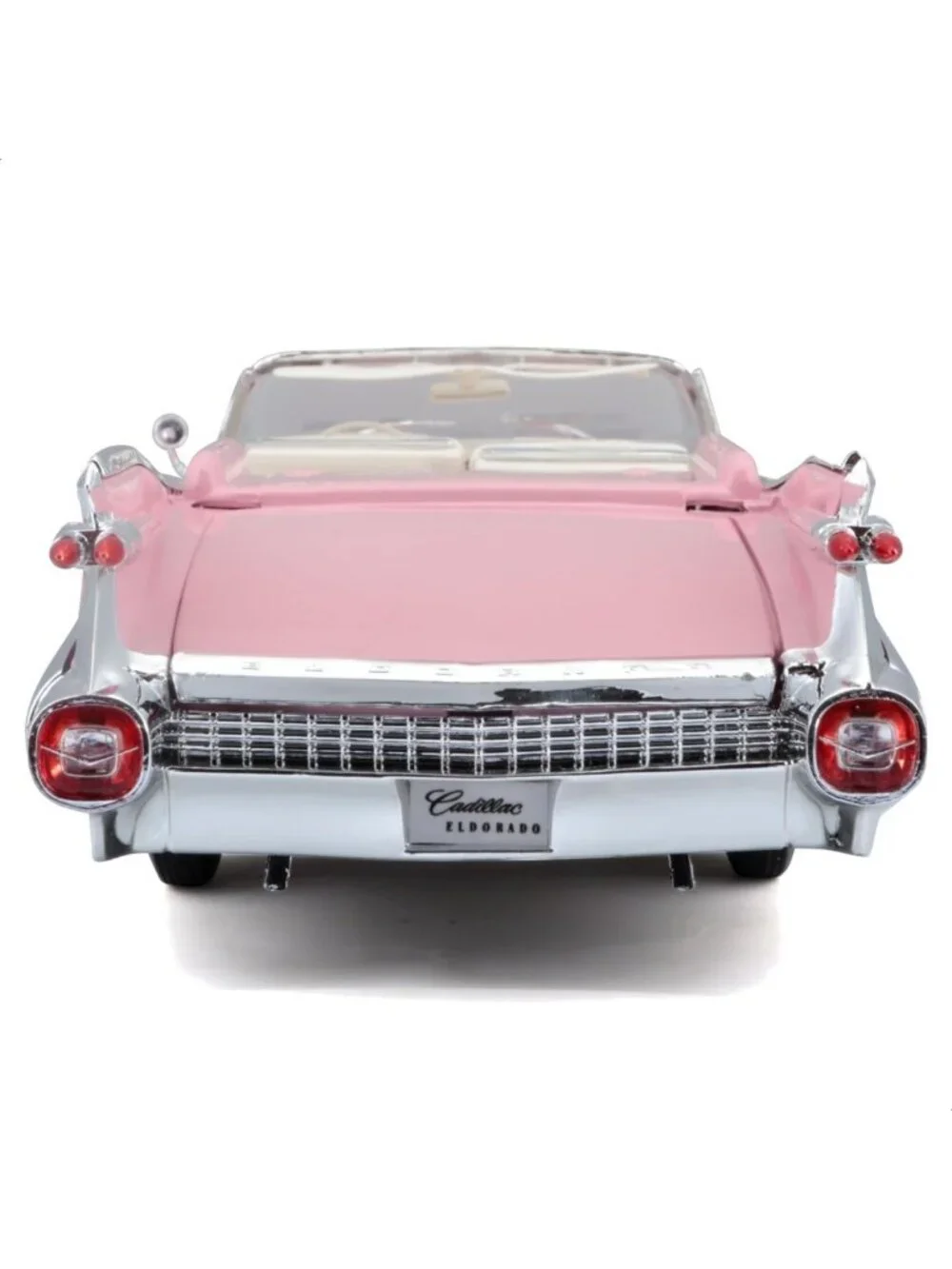 1959 Pink Cadillac Eldorado Biarritz Convertible Diecast Model Car - 1:18 Scale